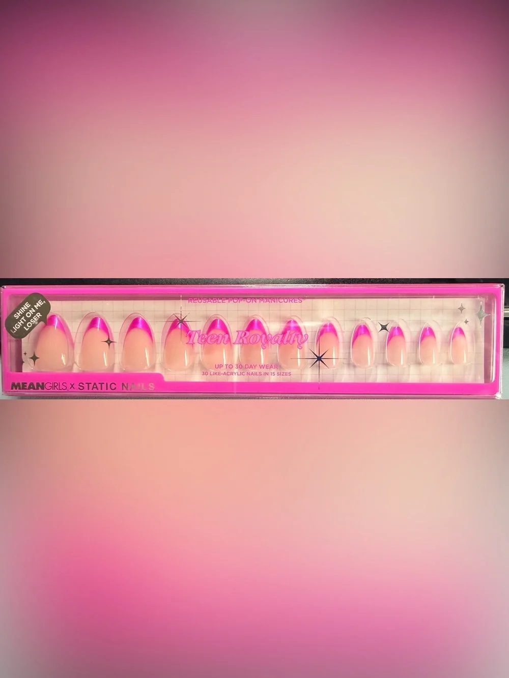 Mean Girls x Static Nails Pink Ombre Press-On Nail Set - Picture 1 of 2